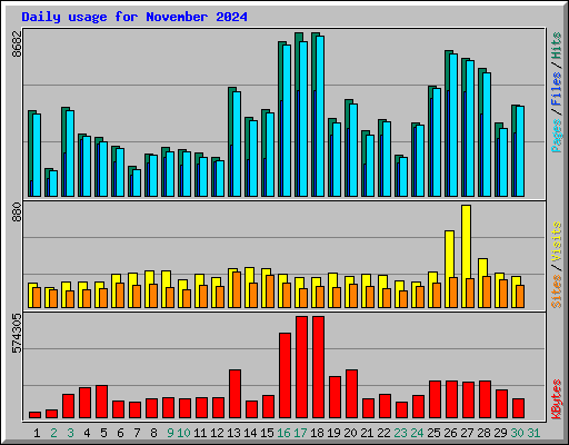 Daily usage for November 2024