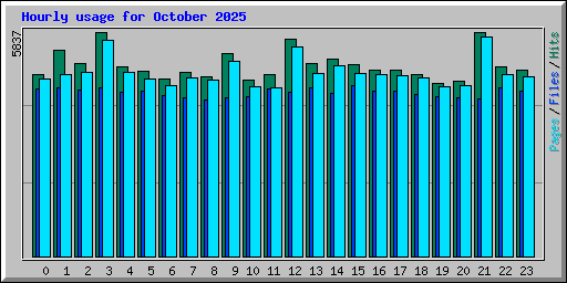 Hourly usage for October 2025
