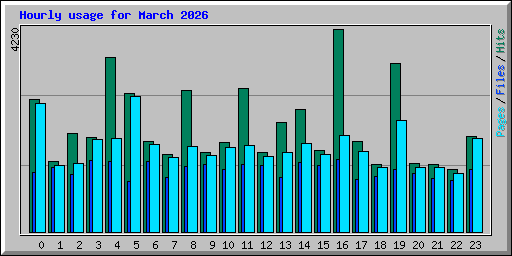 Hourly usage for March 2026