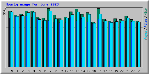 Hourly usage for June 2026